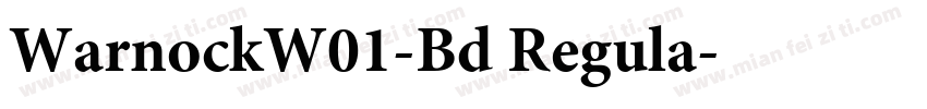 WarnockW01-Bd Regula字体转换
